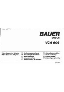 Bauer VCA 606 manual. Camera Instructions.